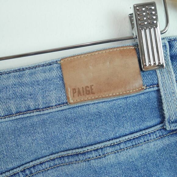 Paige Amber Jeans Size 31 Straight Leg Mid Rise Ankle Vintage Wash Blue Denim - Picture 7 of 8